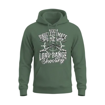 Long Range Shooting Range Gun Shooter Sniper Unisex Hoodie - Military Green