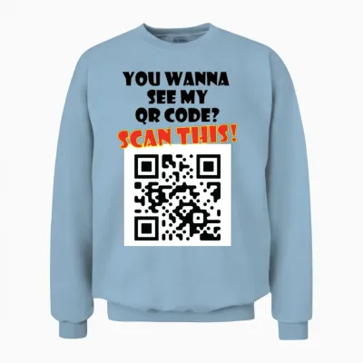 Qrcode Fu Unisex Sweatshirt - Light Blue