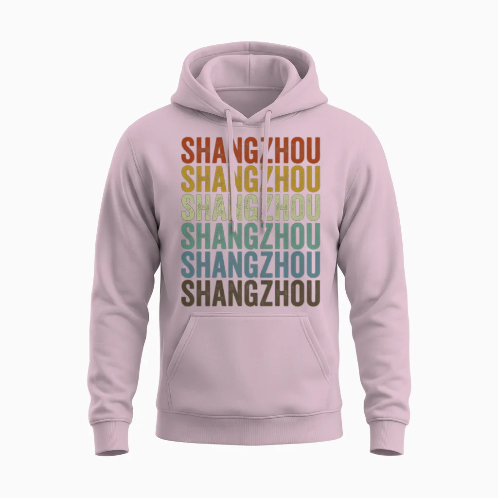 Shangzhou China Retro Vintage Unisex Hoodie - Light Pink