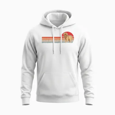 Leonberger Retro Unisex Hoodie - White