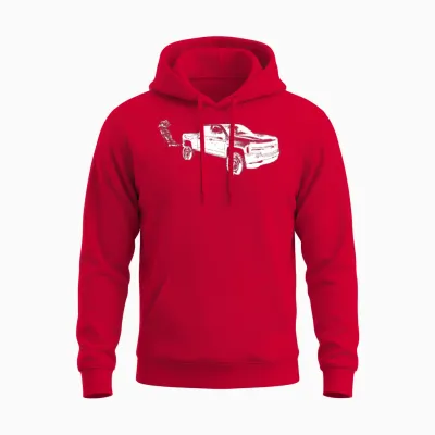 Duramax Diesel Truck Chevy Tread Rolling Coal Unisex Hoodie - Red