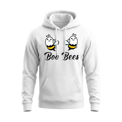 Funny Boo Bees Unisex Hoodie - White