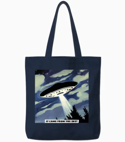 It Came from the Sky Album Cover Tote Bags - Navy