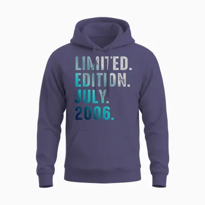 édition Limitée Juillet 2006 Retro Vintage 2006 Unisex Hoodie - Heather Sport Dark Navy