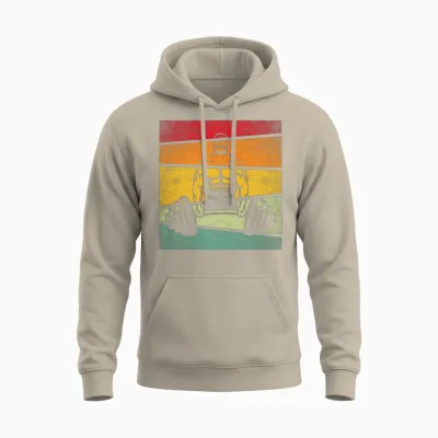 Body Building Retro Unisex Hoodie - Sand