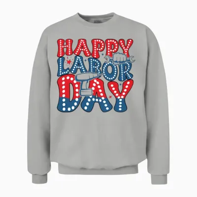 Retro Labor Day Unisex Sweatshirt - Ash