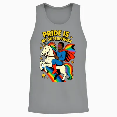 Pride Is My Superpower Unisex Tank Top - Sport Grey