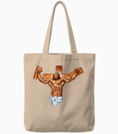 Come at Me Bro Jesus Tote Bags - Natural