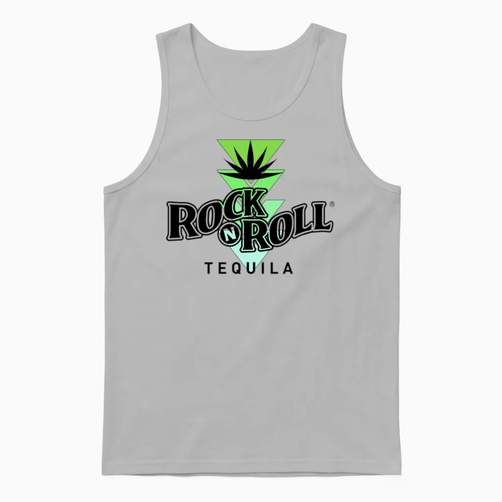 Rock N Roll Tequila Seventh Collection Unisex Tank Top in Ash
