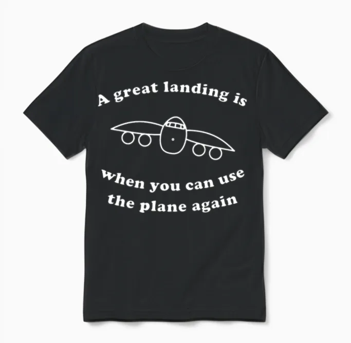 Pilot Unisex T-Shirt in Black