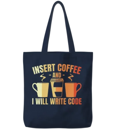 Funny Programmer Tote Bags - Navy
