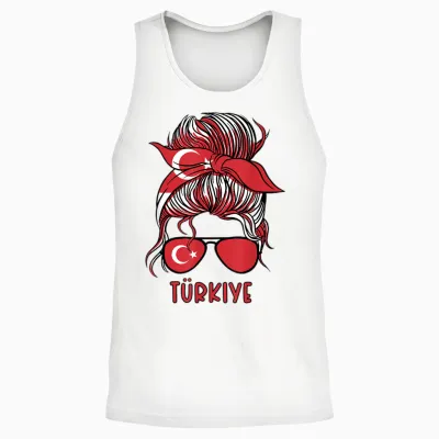Türkiye Trikot Türke Türkin Türkei Flagge Unisex Tank Top - White