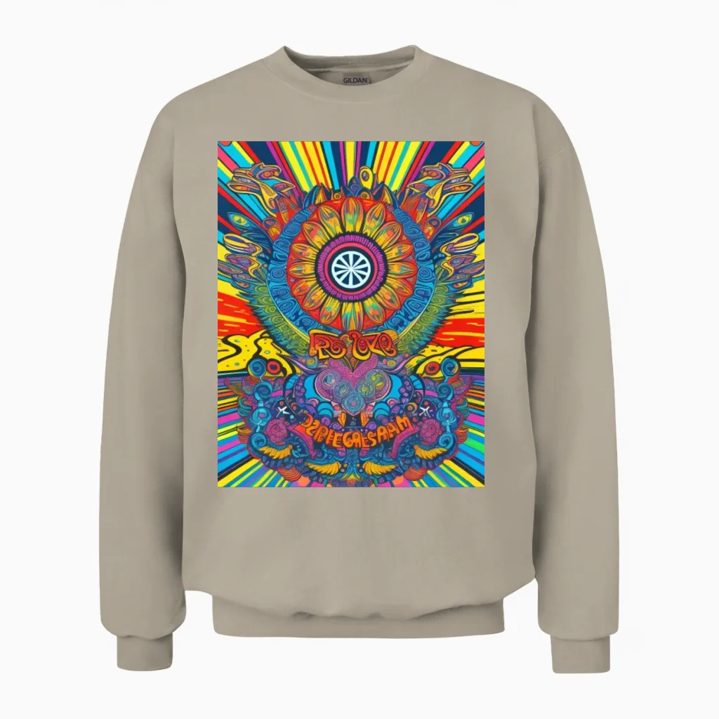 Retro 60s Unisex Sweatshirt in Sand