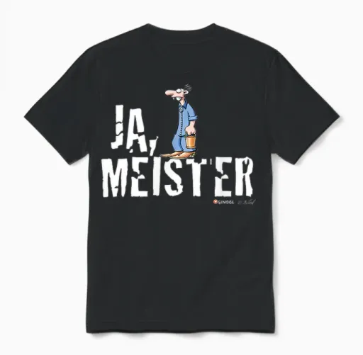 Werner & Meister Röhrich - Yes, Master T-Shirt, Black Unisex T-Shirt in Black