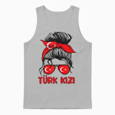 Turkiye Mädchen Türkei Mädchen Türkische Kizi Frauen Türkische Flagge Unisex Tank Top - Ash