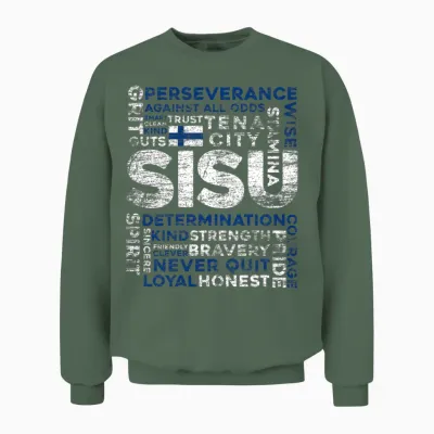 Finland Finn Sisu Unisex Sweatshirt - Military Green