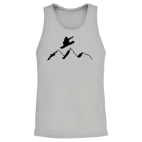 Snowboarding! Unisex Tank Top - Ash – 2