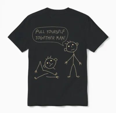 Pull Yourself Together Man Boys Sarcasm Sarcastic for Son Unisex T-Shirt - Black