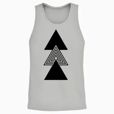 Abstract Triangle Tattoo Unisex Tank Top - Ash