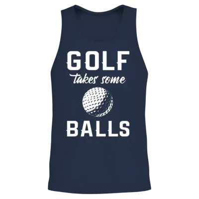 Funny Golfer Unisex Tank Top - Navy