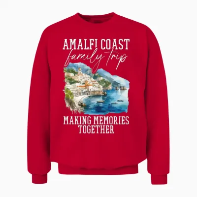 Positano Amalfi Coast Vacation Family Trip Unisex Sweatshirt - Red