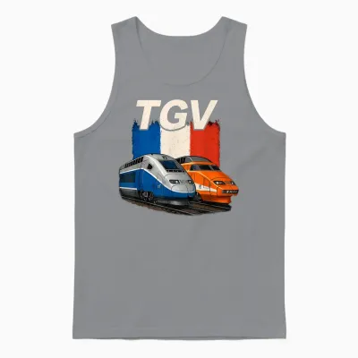 Tgv Train Grand Speed Classic and New Trains French Unisex Tank Top - Sport Grey