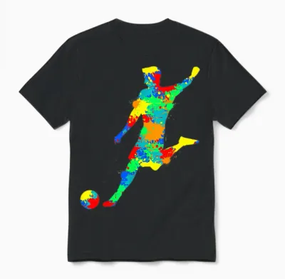 Fußball Fußballer Jungen Kinder Unisex T-Shirt - Black