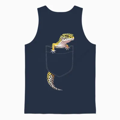 Süßes Eidechsen-Reptilien-Leopard-Gecko-Kostüm Für Herren Unisex Tank Top - Navy