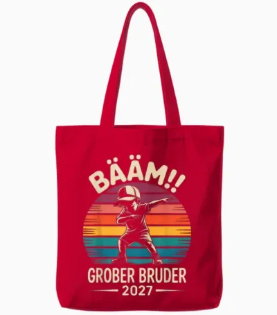 Bääm Großer Bruder 2027 Cooles Dabbing Für Werdende Brüder Tote Bags - Red