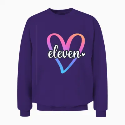 Eleven 11 Jahre Mädchen Geburtstag Geschenkidee 2014 Unisex Sweatshirt - Purple