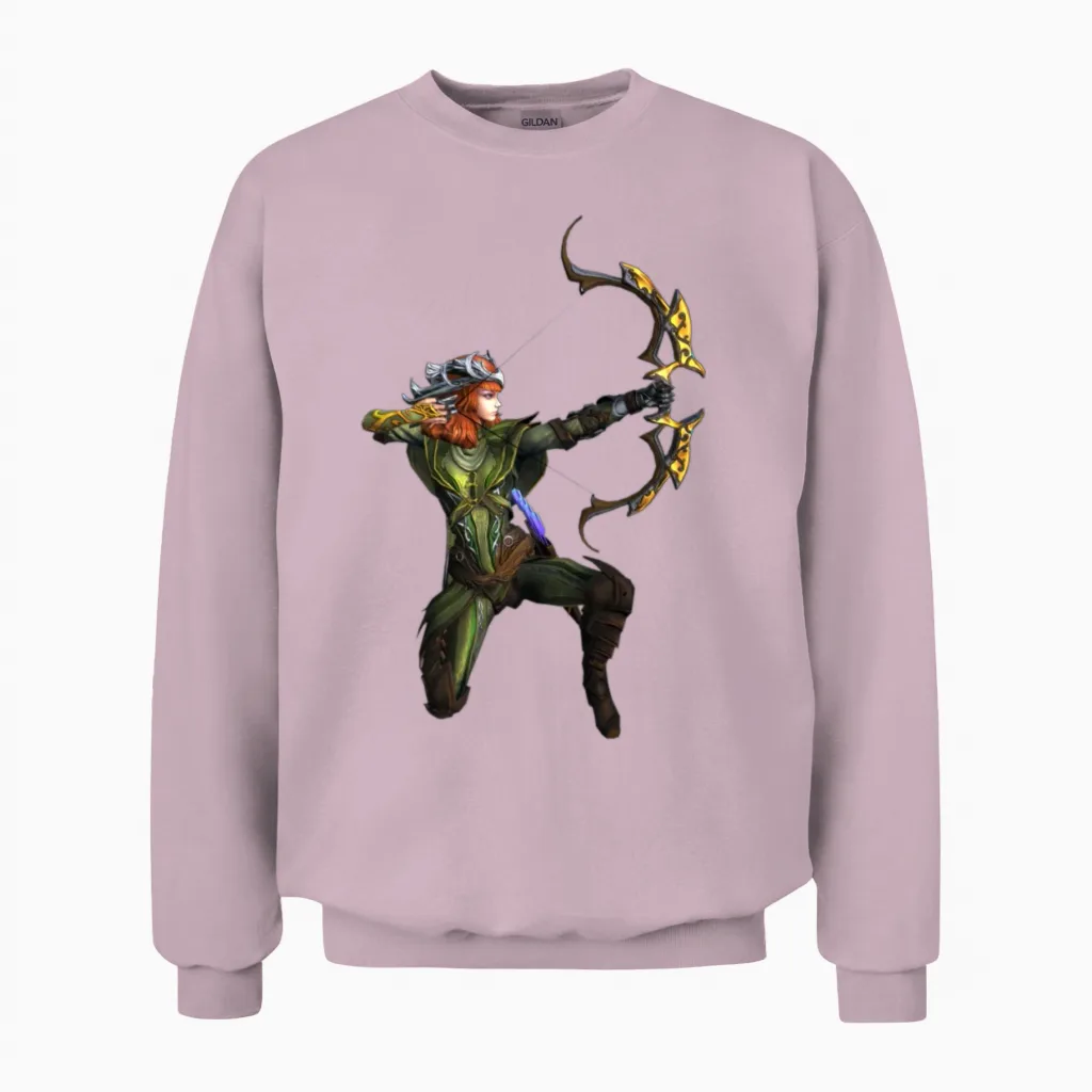 Smite Artemis Unisex Sweatshirt in Light Pink