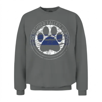 Police Memorial Police K9 Fallen Heroes K9 Police Unisex Sweatshirt - Graphite Heather