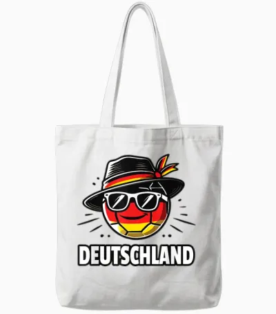 Fußball Mit Deutschland Flagge Lustiger Ball Fan Tote Bags - White