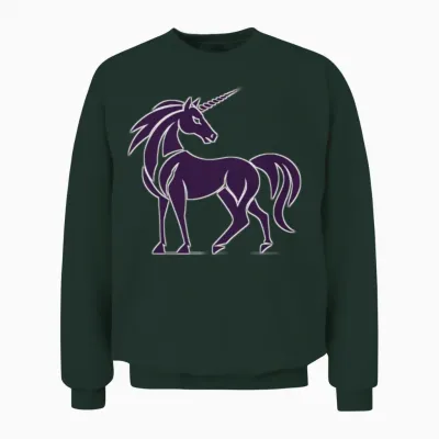 Design Horse Unicorn Unisex Sweatshirt - Forest