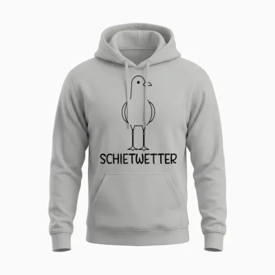 Schietwetter Möwe Unisex Hoodie - Ash