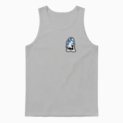 Star Wars R2-D2 Pocket T-Shirt Logo, Black, S Unisex Tank Top - Ash
