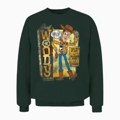 Disney Pixar Toy Story Sheriff Woody Talking Doll Unisex Sweatshirt - Forest