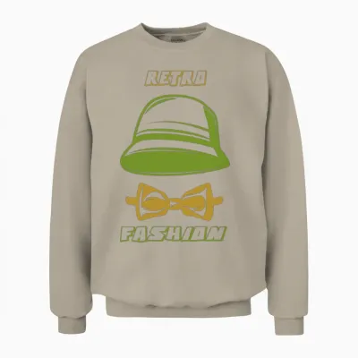 Retro Fashion Vintage Unisex Sweatshirt - Sand