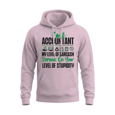 Accountant Bookkeeper Accounting Unisex Hoodie - Light Pink