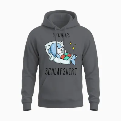 Delfin Pyjama Schlafanzug Unisex Hoodie - Charcoal
