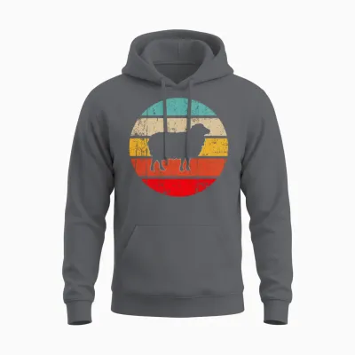 Sheep Retro Unisex Hoodie - Charcoal