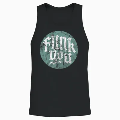 Funk You Retro Unisex Tank Top - Black