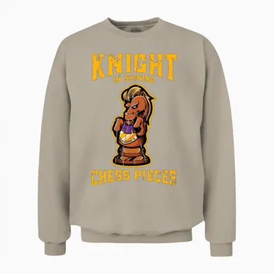 Knight in Shining Chess Pieces - Chess Unisex Sweatshirt - Sand