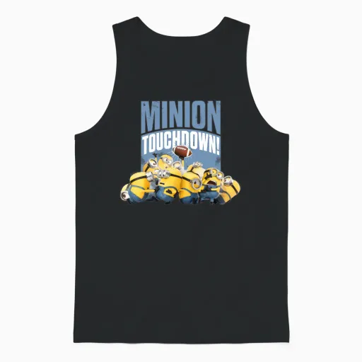 Minions Football Touchdown Unisex Tank Top in Black