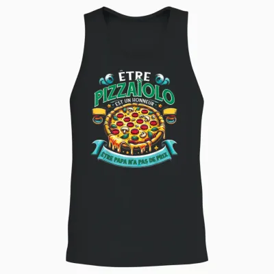 Italian Pizza Maker Pizzeria T-Shirt, Black, S Unisex Tank Top - Black