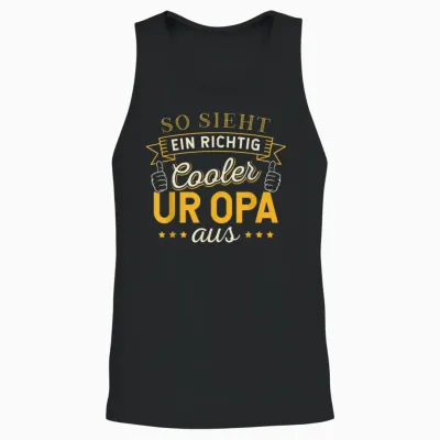 Opa Großvater Papa Rentner Ur Enkelkind Ur Opa Unisex Tank Top - Black