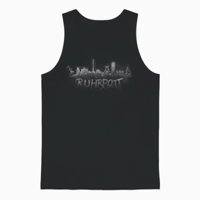 Ruhrpott Skyline Ruhrgebiet Landmark T-Shirt, Black Unisex Tank Top - Black