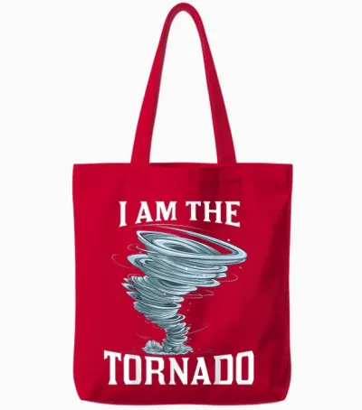 I'm the Tornado Storm Twister Meteorologist Mens Kids Funny Tote Bags - Red