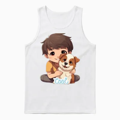 Dog Unisex Tank Top - White