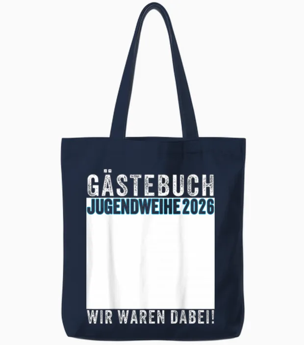 Jugendweihe 2026 Gästebuch Wir Waren Dabei Tote Bags in Navy